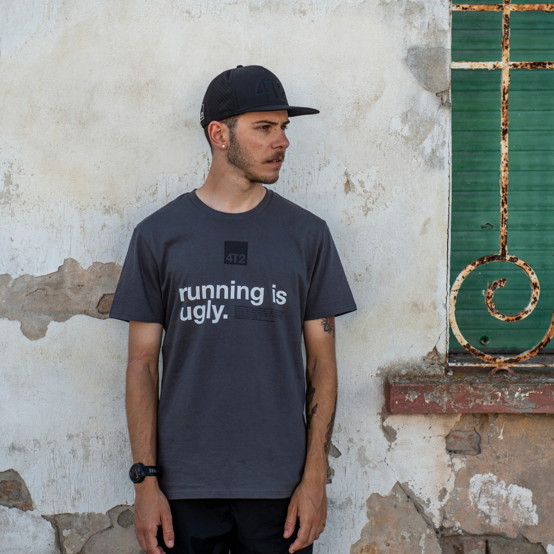 tee, running is ugly, anthracite.