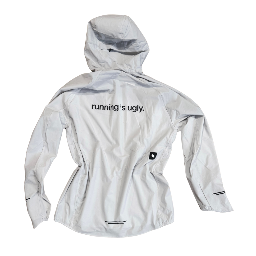 saysky clean pace flex hooded jacket, grey, running is ugly. – 4T2