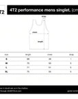 classic mens singlet, sabrosa, charcoal.