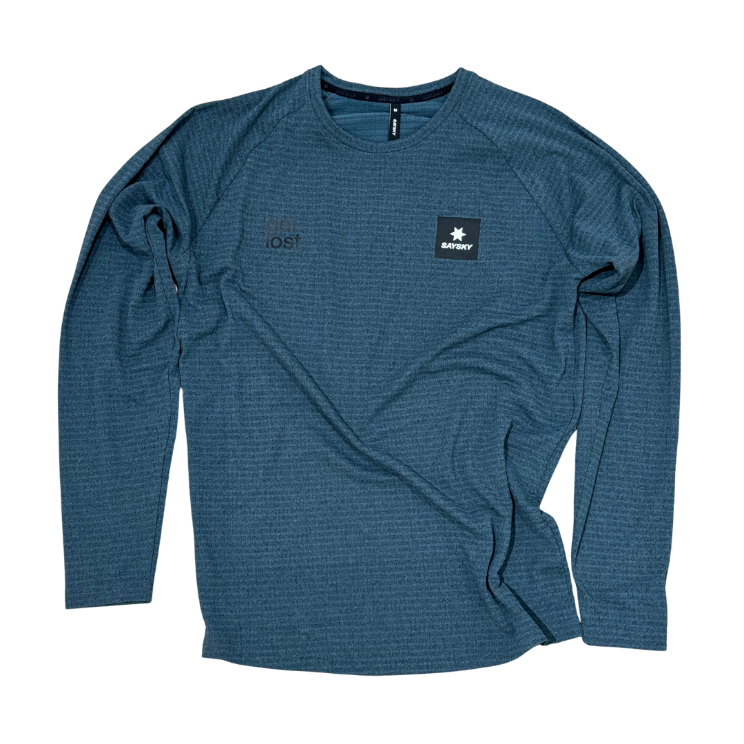 saysky blaze longsleeve, blue melange.
