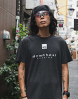 tee downbeat running, tokyo love on vintage black, archive.