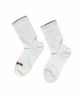 near earth, race day sock, crew length, white.