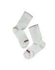 near earth, race day sock, crew length, white.