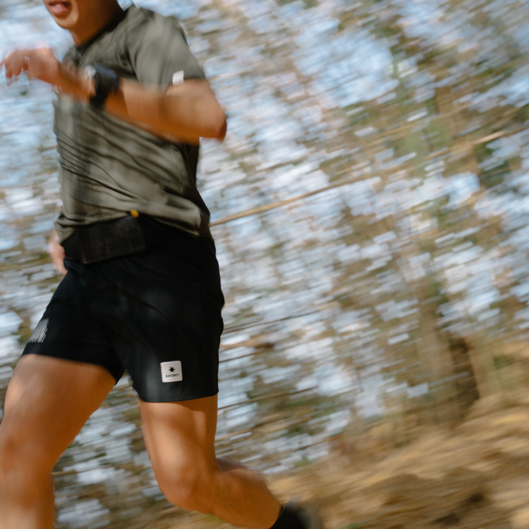 saysky mens pace shorts 5", black.