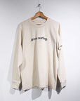 longsleeve, gone surfing, raw white.
