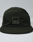 technical adjustable race cap, gone running, dark olive.