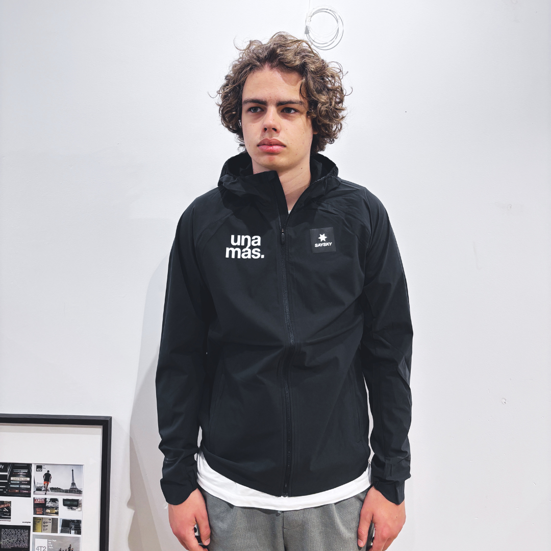 saysky clean pace flex hooded jacket, black, una más.