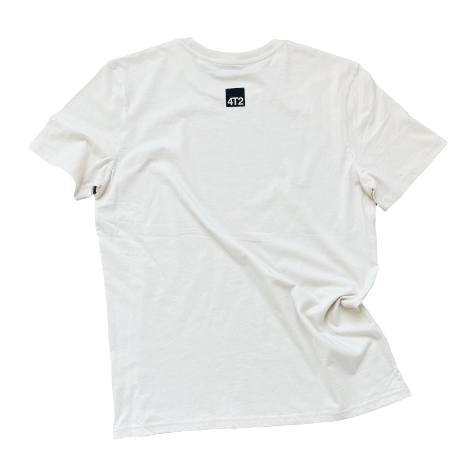 tee, gone running. raw white.