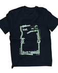 tee, get lost x momos, black.