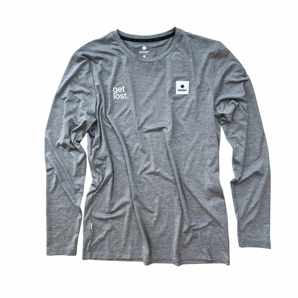 saysky clean pace longsleeve, grey. – 4T2, gone running.