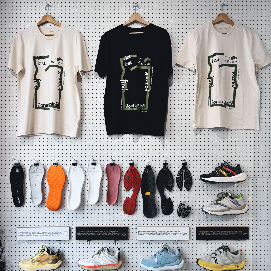tee, get lost x momos, raw white.