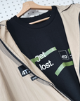 tee, get lost x momos, black.