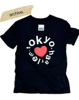tee downbeat running, tokyo love on vintage black, archive.