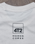 tee, get lost x momos, raw white.