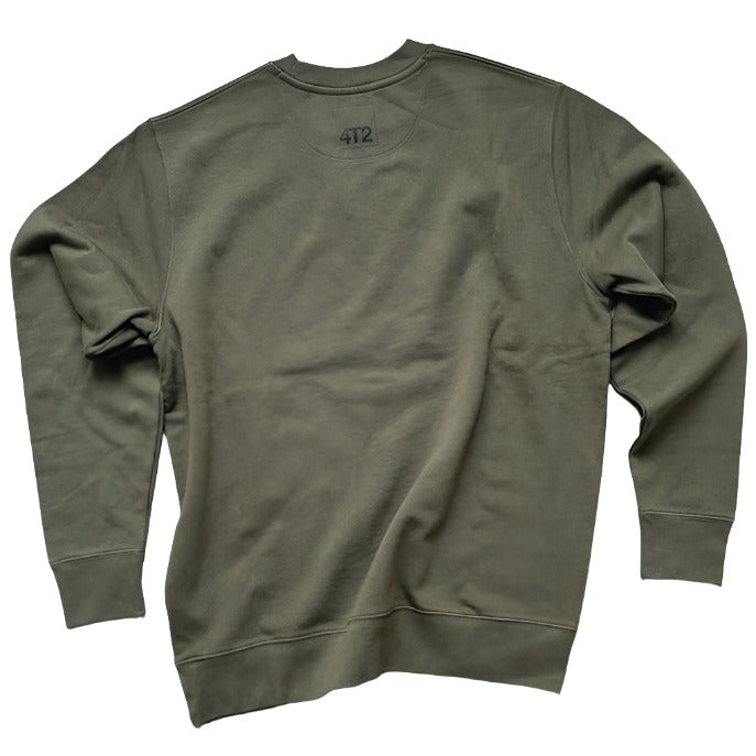 sweater, get lost, army green.