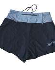 classic womens microperf short 3" get lost, black.