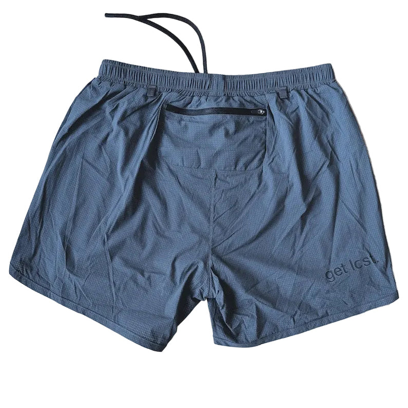 classic mens microperf short 5" get lost, grey.