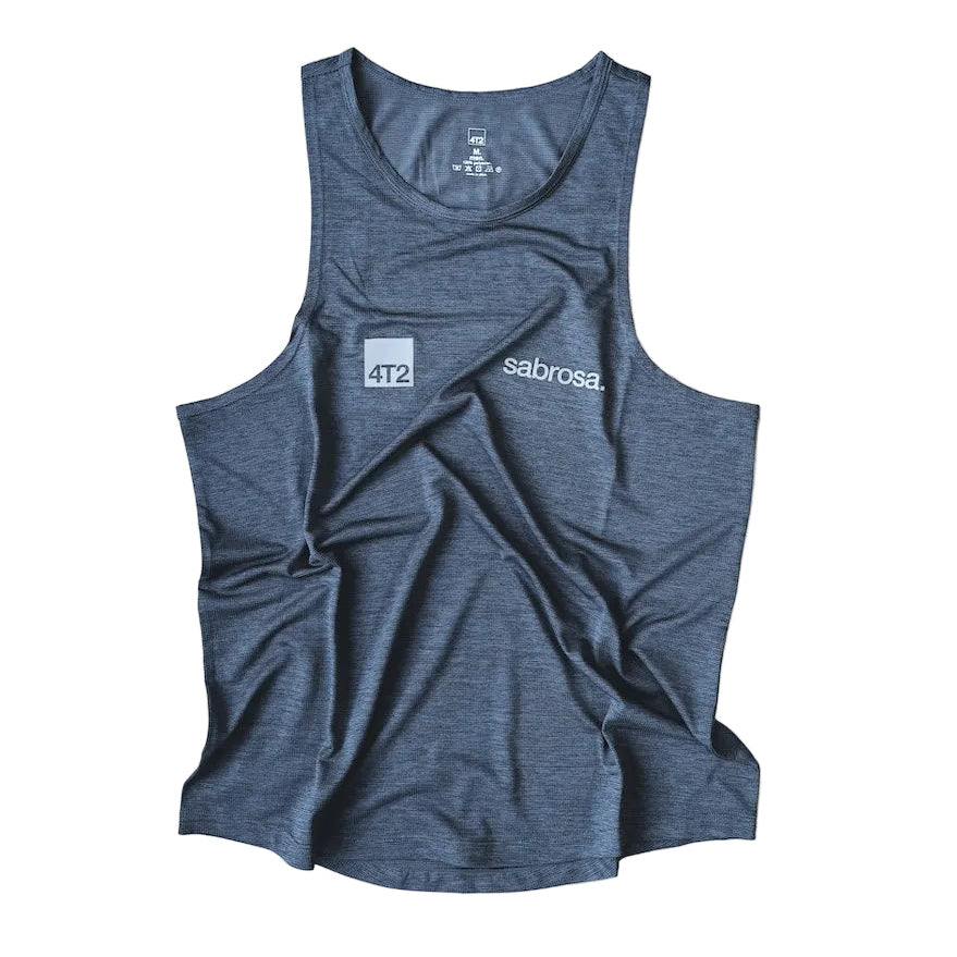 classic mens singlet, sabrosa, charcoal.