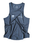 classic mens singlet, sabrosa, charcoal.