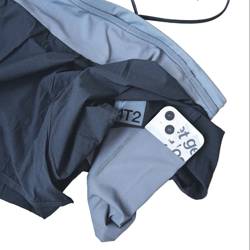classic womens microperf short 3" get lost, black.