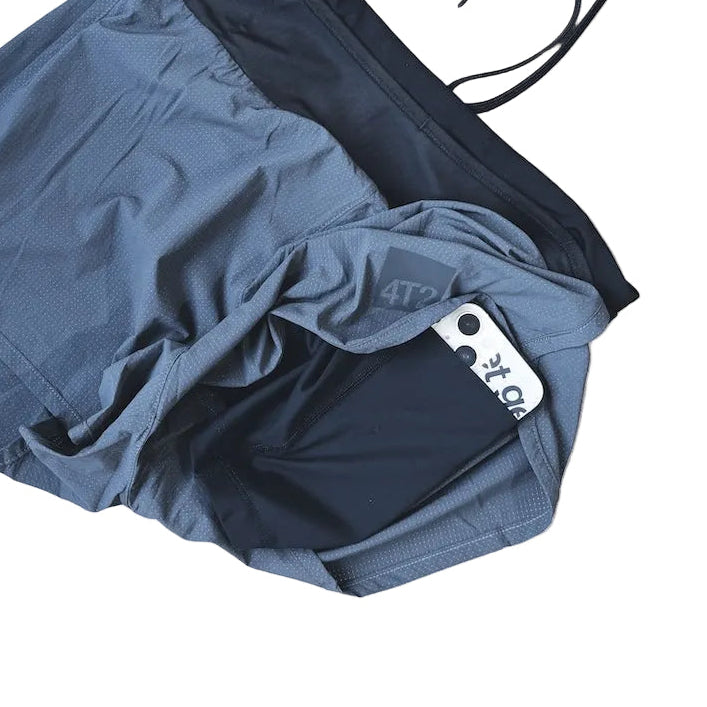 classic womens microperf short 3" get lost, grey.